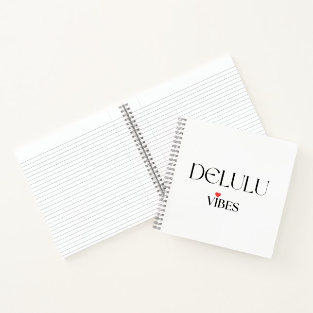 Delulu Vibes, Funny Aesthetic Quote Gift Notizbuch (Innenseite)