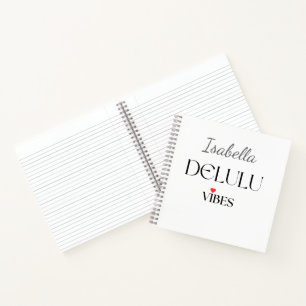 Delulu Vibes, Lustiges Ästhetik-Zitat-Geschenk Notizbuch