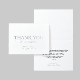 Deluxe Beileid Vielen Dank Card Silver Foil Folienkarte