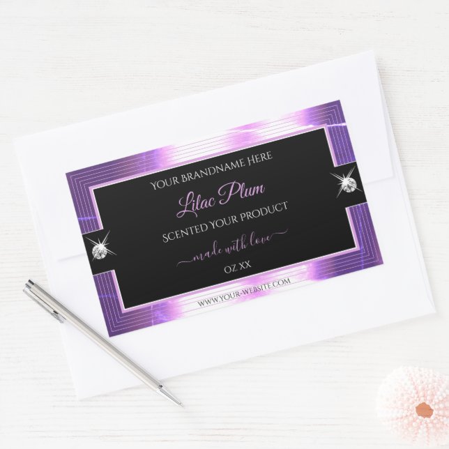 Deluxe Black Lilac brillant brillants Étiquette pr (Enveloppe)