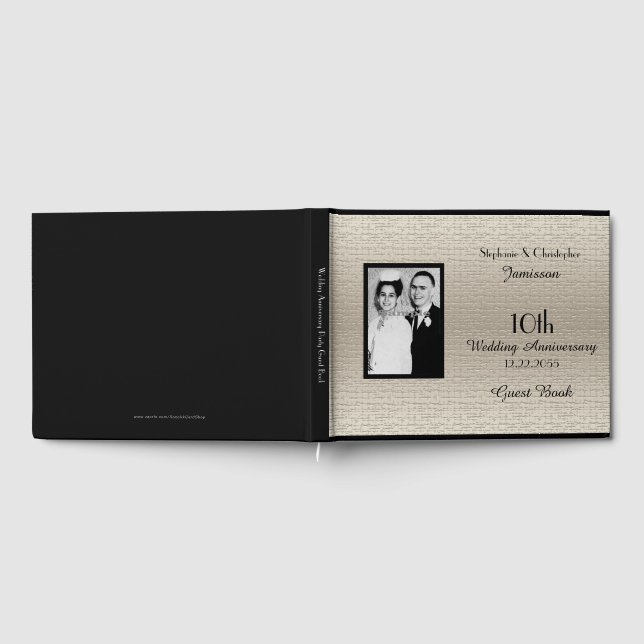 Deluxe Elegante Jubiläum Party Foto Gästebuch (Voll)