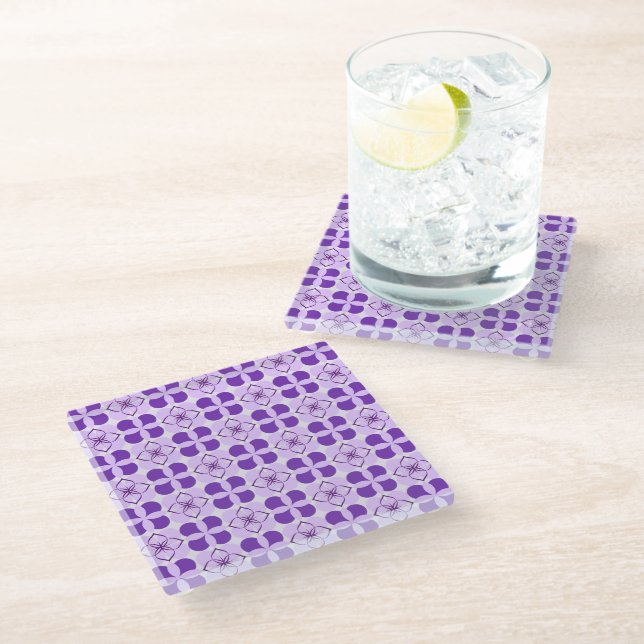 Deluxe Geometric Floral Untersetzer (Schrägansicht)