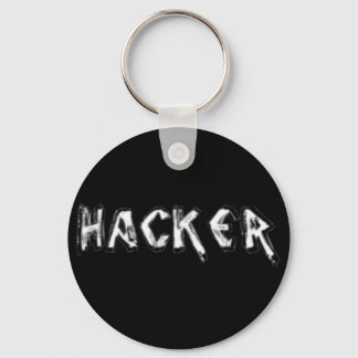 Deluxe Hacker rauer Schriftart Schlüsselanhänger