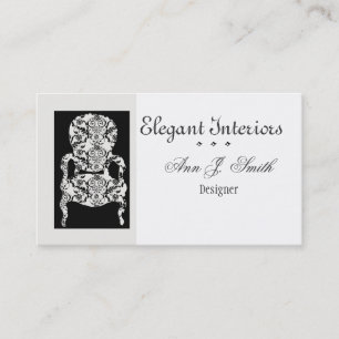 Deluxe Innenarchitektur-Damast-Muster Vintag Visitenkarte