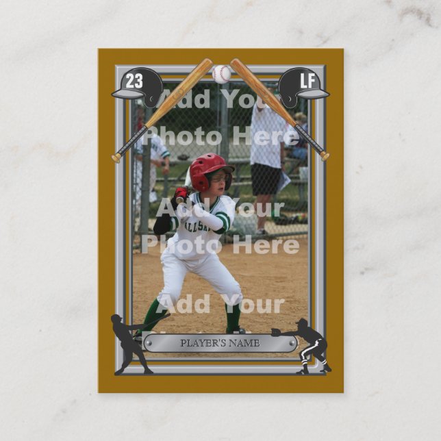 Deluxe kundenspezifische Baseballkarte Visitenkarte (Vorderseite)