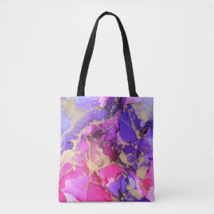 Deluxe Lila Rosa Gold Tintenstrahl Flow. Flüssige Tasche
