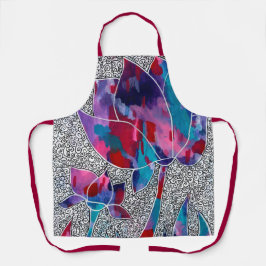 Deluxe Orientale Lotus Blume Originelle Kunst, Dic Schürze