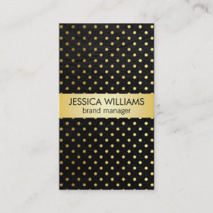 Deluxe   Polka Dots   Golden 2 Visitenkarte