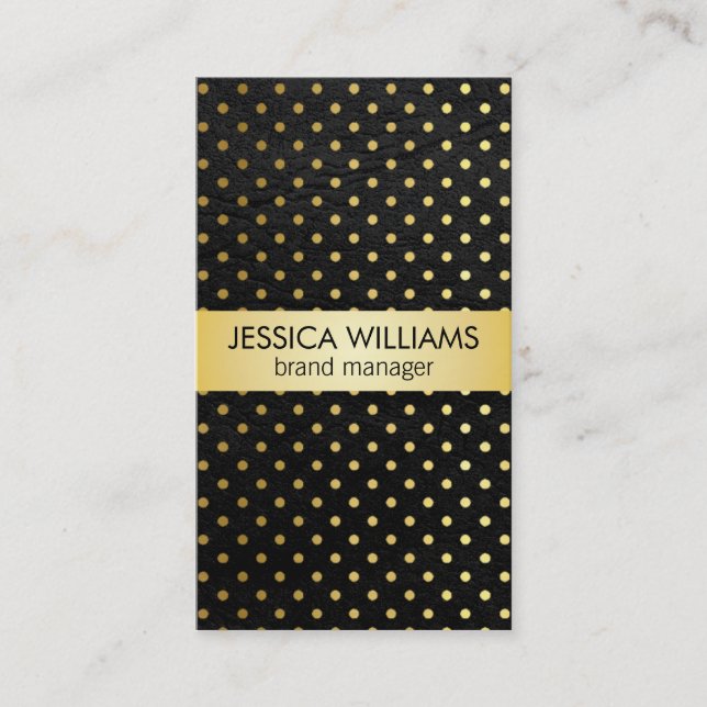 Deluxe | Polka Dots | Golden 2 Visitenkarte (Vorderseite)