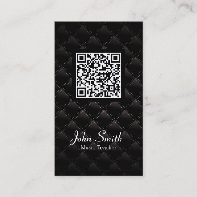 Deluxe QR Code-Musik-Lehrer-Visitenkarte Visitenkarte (Vorderseite)