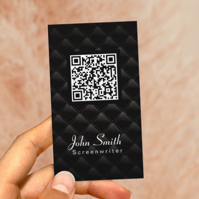 Deluxe QR Code Screenwriter Business Card Visitenkarte (Von Creator hochgeladen)