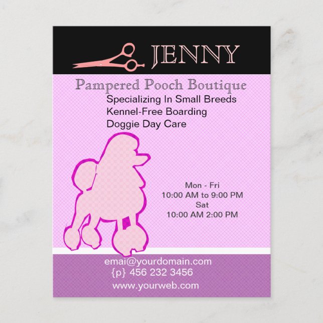Deluxe Small Breeds Kennel Doggie Day Care Flyer (Vorne)