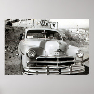 Deluxes Plakat 1950 Plymouths