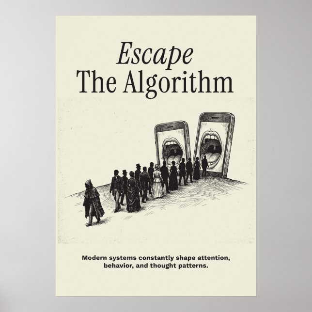 Dem Algorithmus entfliehen Poster (Vorne)
