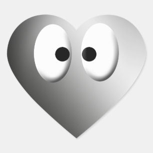 Dem Auge! - Chrome Herz-Aufkleber