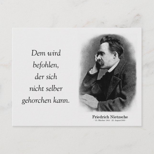 Dem befohlen postkarte (Vorderseite)