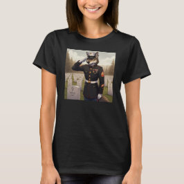 Dem Marine Corps Wolf salutierend T-Shirt
