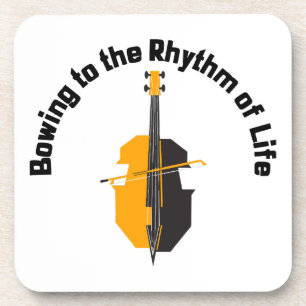 Dem Rhythmus des Lebens Cello beugen Getränkeuntersetzer