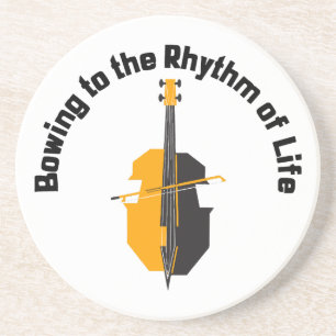 Dem Rhythmus des Lebens Cello beugen Getränkeuntersetzer