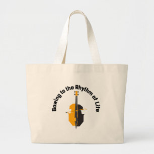 Dem Rhythmus des Lebens Cello beugen Jumbo Stoffbeutel