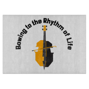 Dem Rhythmus des Lebens Cello beugen Schneidebrett