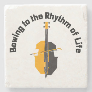 Dem Rhythmus des Lebens Cello beugen Steinuntersetzer