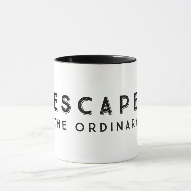 Dem üblichen inspirierenden Zitat entgehen Tasse (Zentrum)