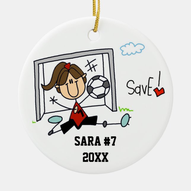 Demande client Joueur de soccer fille ornement (Devant)