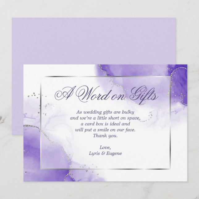 Demande de boîte de carte Amethyst Purple (Devant / Derrière)