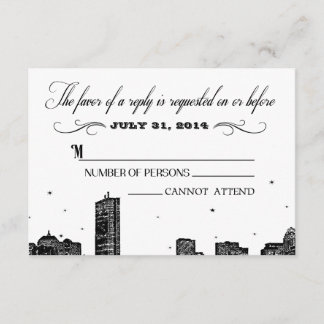Demande de correspondance de carte RSVP Boston Sky