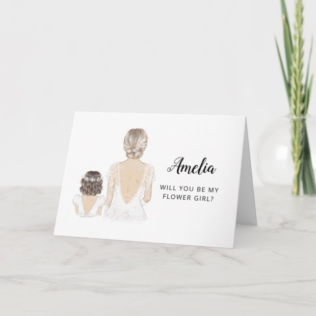 Demande de Demoiselle d'Honneur Fleuriste Carte Pl (Devant)