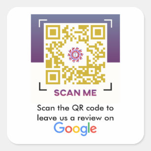 Demande de Google Reviews avec Sticker Carré de co