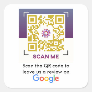 Demande de Google Reviews avec Sticker Carré de co