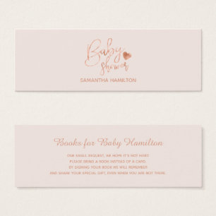 Demande de livre de baby-shower avec feuille d'or