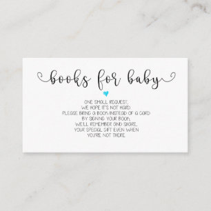 Demande de livres   Baby shower Invitation Inserti