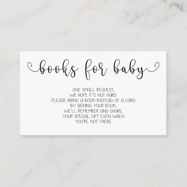 Demande de livres | Baby shower Invitation Inserti (Devant)