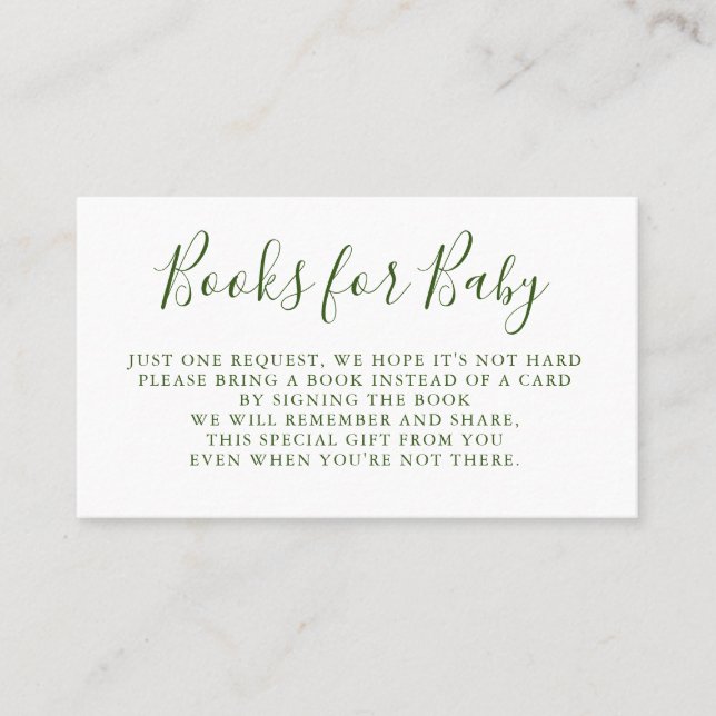 Demande de livres | Baby shower Invitation Inserti (Devant)