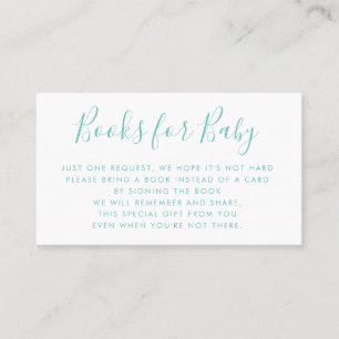 Demande de livres  Baby shower Invitation Insertio