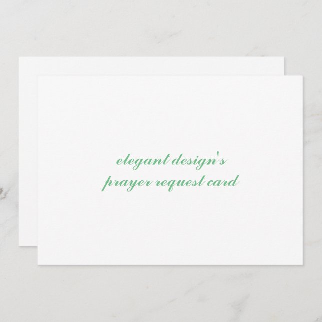 demande de prière carte d'invitation (Devant / Derrière)