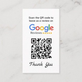 Demande simple d'examen Google - Carte de visite