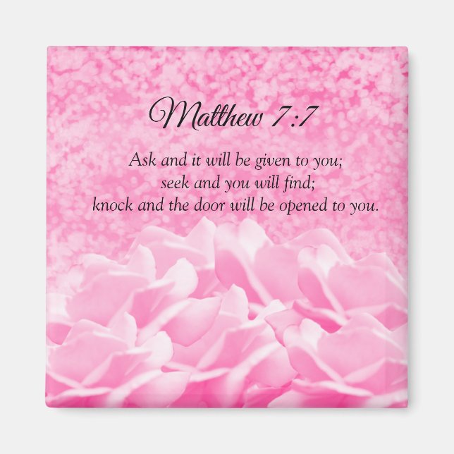 Demander Knoek Scripture Verse Magnet (Devant)