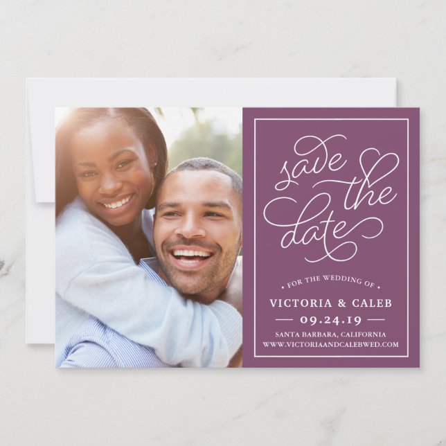 Demander romantique Photo Enregistrer la carte Dat (Devant)