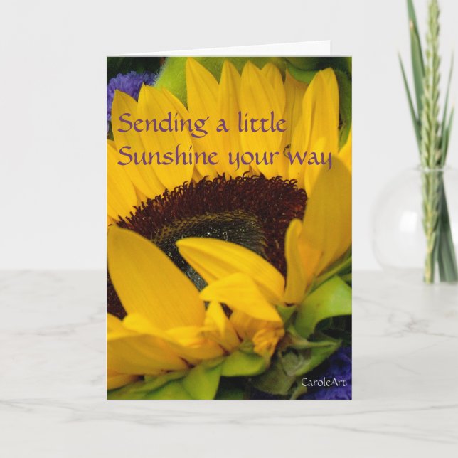 Demare Sunflower Geburtstagskarte Karte (Vorderseite)