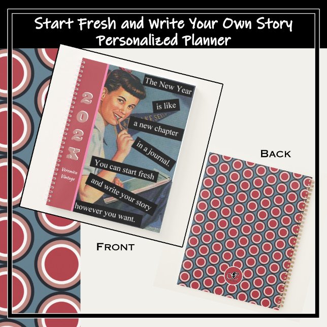 Démarrez votre prochain meilleur chapitre Vintage  (Vintage aesthetic daily planner. new Year is like a new chapter in a journal. You can start fresh.)