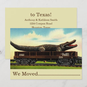 Déménagement drôle d'alligator - Carte de nouvelle