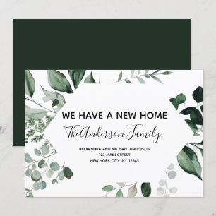 Déménagement Faire-part Eucalyptus verdure