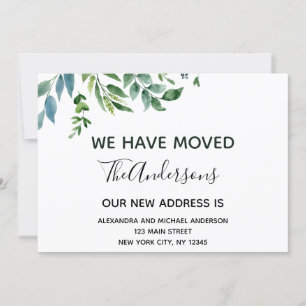 Déménager Faire-part Printemps vert