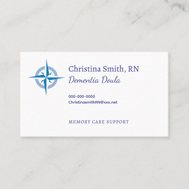 Dementia Doula Memory Care Helper Visitenkarte (Vorderseite)