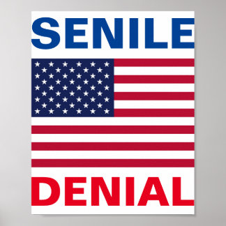 Dementia Joe Biden "Senile Denial Poster" Poster