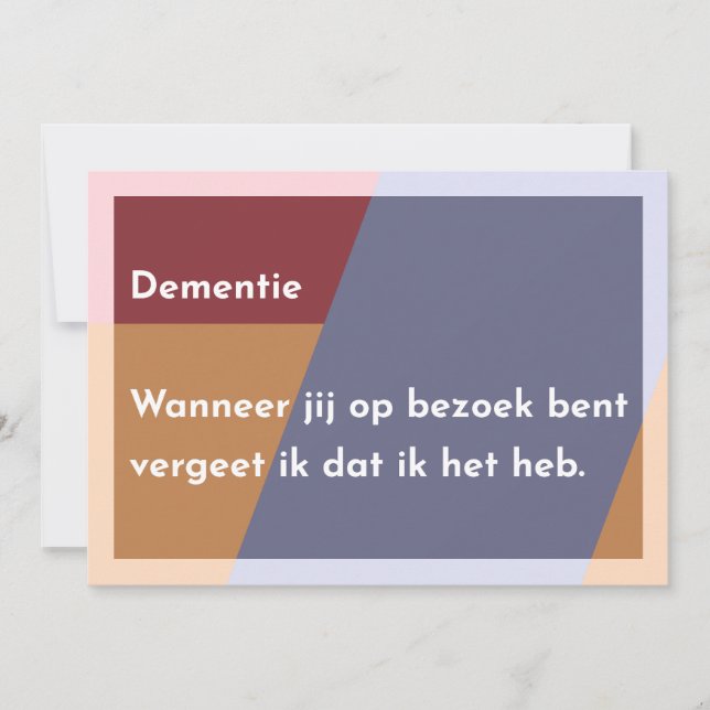 Dementie Dankeskarte (Vorderseite)